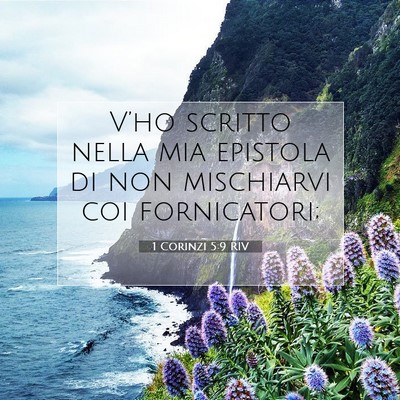 1 Corinzi 5:9 RIV Immagine del Versetto della Bibbia