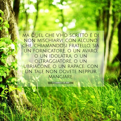 1 Corinzi 5:11 RIV Immagine del Versetto della Bibbia