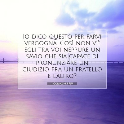 1 Corinzi 6:5 RIV Immagine del Versetto della Bibbia