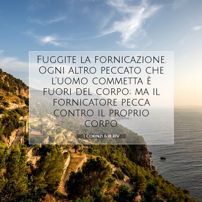 1 Corinzi 6:18 RIV Immagine del Versetto della Bibbia