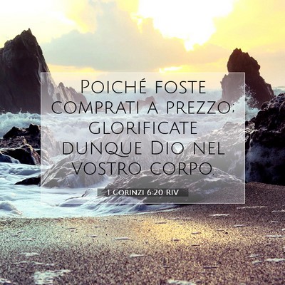 1 Corinzi 6:20 RIV Immagine del Versetto della Bibbia