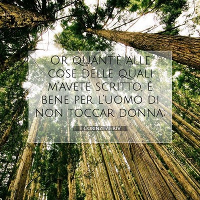 1 Corinzi 7:1 Versetto della Bibbia Spiegato