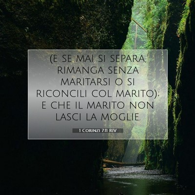 1 Corinzi 7:11 RIV Immagine del Versetto della Bibbia