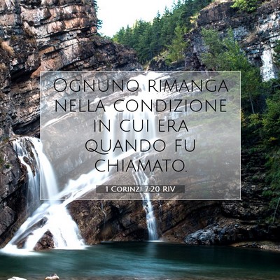 1 Corinzi 7:20 Versetto della Bibbia Spiegato