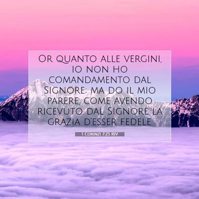 1 Corinzi 7:25 RIV Immagine del Versetto della Bibbia