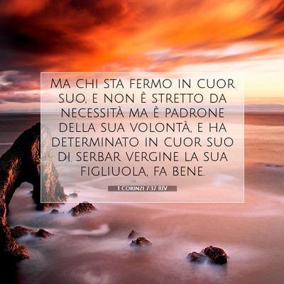 1 Corinzi 7:37 RIV Immagine del Versetto della Bibbia