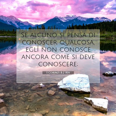 1 Corinzi 8:2 RIV Immagine del Versetto della Bibbia