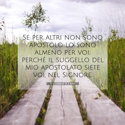 1 Corinzi 9:2 RIV Immagine del Versetto della Bibbia