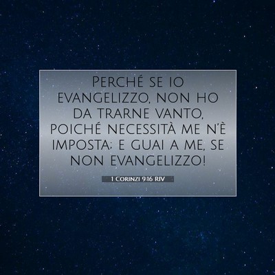 1 Corinzi 9:16 RIV Immagine del Versetto della Bibbia