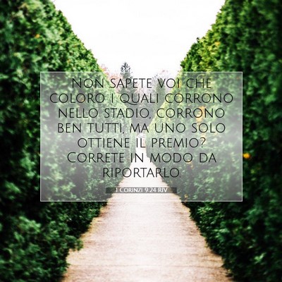 1 Corinzi 9:24 Versetto della Bibbia Spiegato
