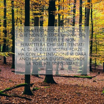 1 Corinzi 10:13 RIV Immagine del Versetto della Bibbia