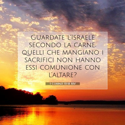 1 Corinzi 10:18 RIV Immagine del Versetto della Bibbia