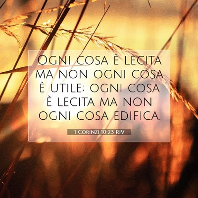 1 Corinzi 10:23 RIV Immagine del Versetto della Bibbia