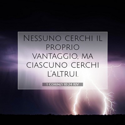 1 Corinzi 10:24 Versetto della Bibbia Spiegato