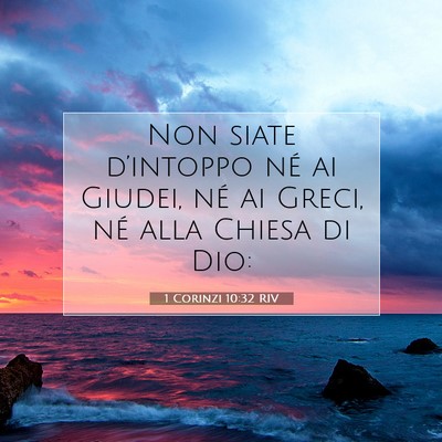 1 Corinzi 10:32 RIV Immagine del Versetto della Bibbia