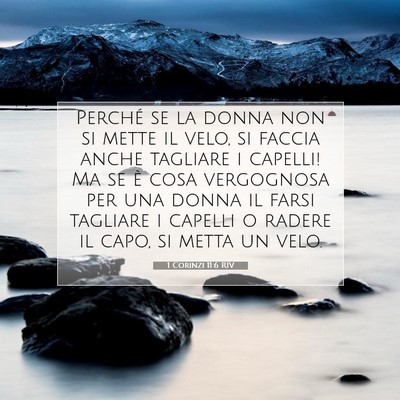1 Corinzi 11:6 Versetto della Bibbia Spiegato