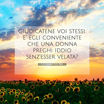 1 Corinzi 11:13 Versetto della Bibbia Spiegato