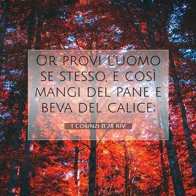1 Corinzi 11:28 RIV Immagine del Versetto della Bibbia