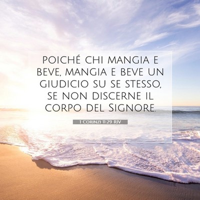 1 Corinzi 11:29 RIV Immagine del Versetto della Bibbia