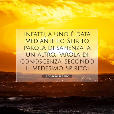 1 Corinzi 12:8 RIV Immagine del Versetto della Bibbia