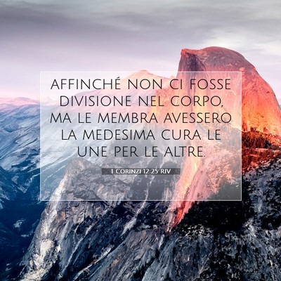 1 Corinzi 12:25 RIV Immagine del Versetto della Bibbia