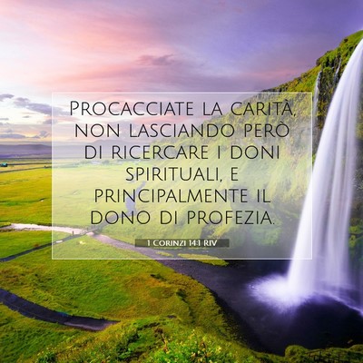 1 Corinzi 14:1 RIV Immagine del Versetto della Bibbia