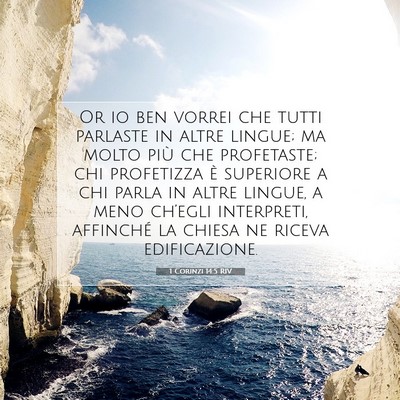 1 Corinzi 14:5 RIV Immagine del Versetto della Bibbia