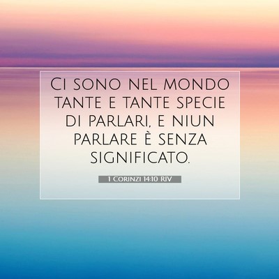 1 Corinzi 14:10 Versetto della Bibbia Spiegato