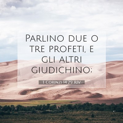 1 Corinzi 14:29 RIV Immagine del Versetto della Bibbia