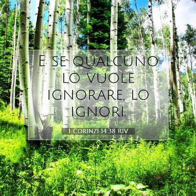 1 Corinzi 14:38 RIV Immagine del Versetto della Bibbia