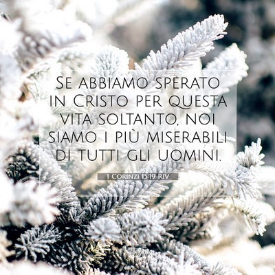 1 Corinzi 15:19 RIV Immagine del Versetto della Bibbia