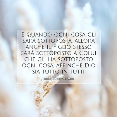 1 Corinzi 15:28 RIV Immagine del Versetto della Bibbia