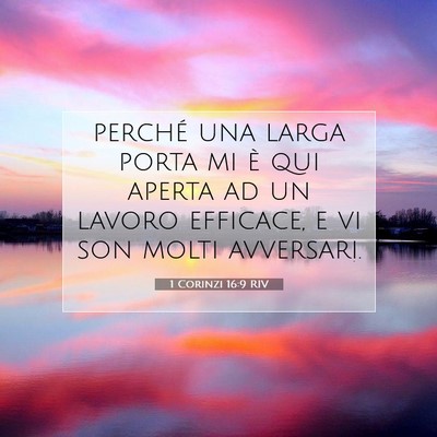 1 Corinzi 16:9 RIV Immagine del Versetto della Bibbia