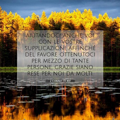 2 Corinzi 1:11 Versetto della Bibbia Spiegato
