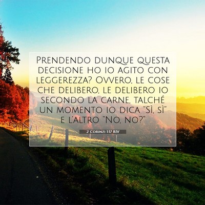 2 Corinzi 1:17 Versetto della Bibbia Spiegato
