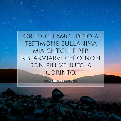 2 Corinzi 1:23 Versetto della Bibbia Spiegato