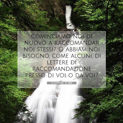 2 Corinzi 3:1 RIV Immagine del Versetto della Bibbia