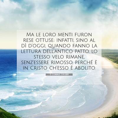 2 Corinzi 3:14 RIV Immagine del Versetto della Bibbia