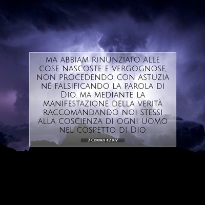 2 Corinzi 4:2 RIV Immagine del Versetto della Bibbia