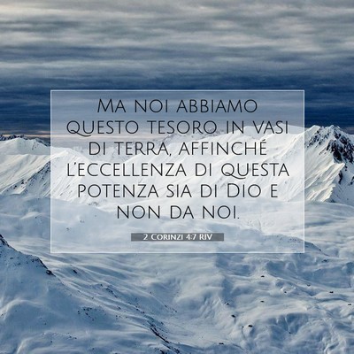 2 Corinzi 4:7 RIV Immagine del Versetto della Bibbia