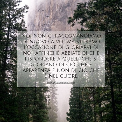 2 Corinzi 5:12 RIV Immagine del Versetto della Bibbia