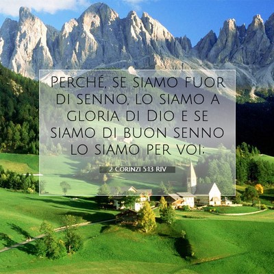 2 Corinzi 5:13 RIV Immagine del Versetto della Bibbia