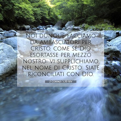 2 Corinzi 5:20 RIV Immagine del Versetto della Bibbia