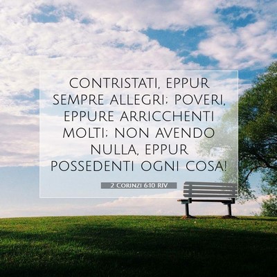 2 Corinzi 6:10 RIV Immagine del Versetto della Bibbia