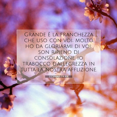 2 Corinzi 7:4 RIV Immagine del Versetto della Bibbia