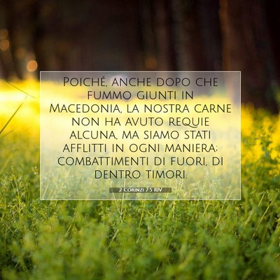 2 Corinzi 7:5 RIV Immagine del Versetto della Bibbia