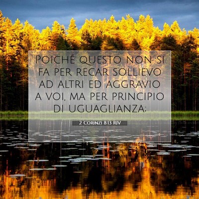 2 Corinzi 8:13 Versetto della Bibbia Spiegato