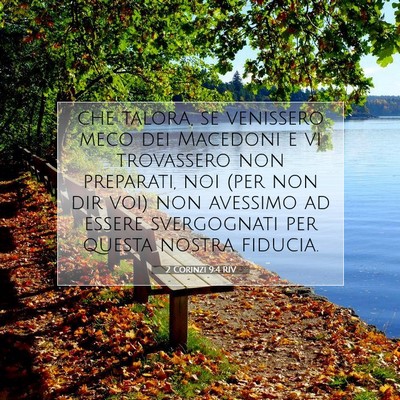 2 Corinzi 9:4 RIV Immagine del Versetto della Bibbia