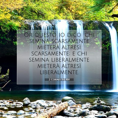 2 Corinzi 9:6 RIV Immagine del Versetto della Bibbia