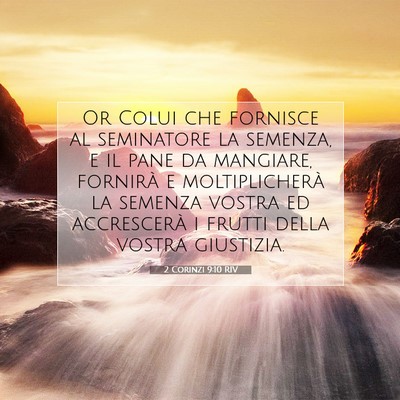 2 Corinzi 9:10 RIV Immagine del Versetto della Bibbia